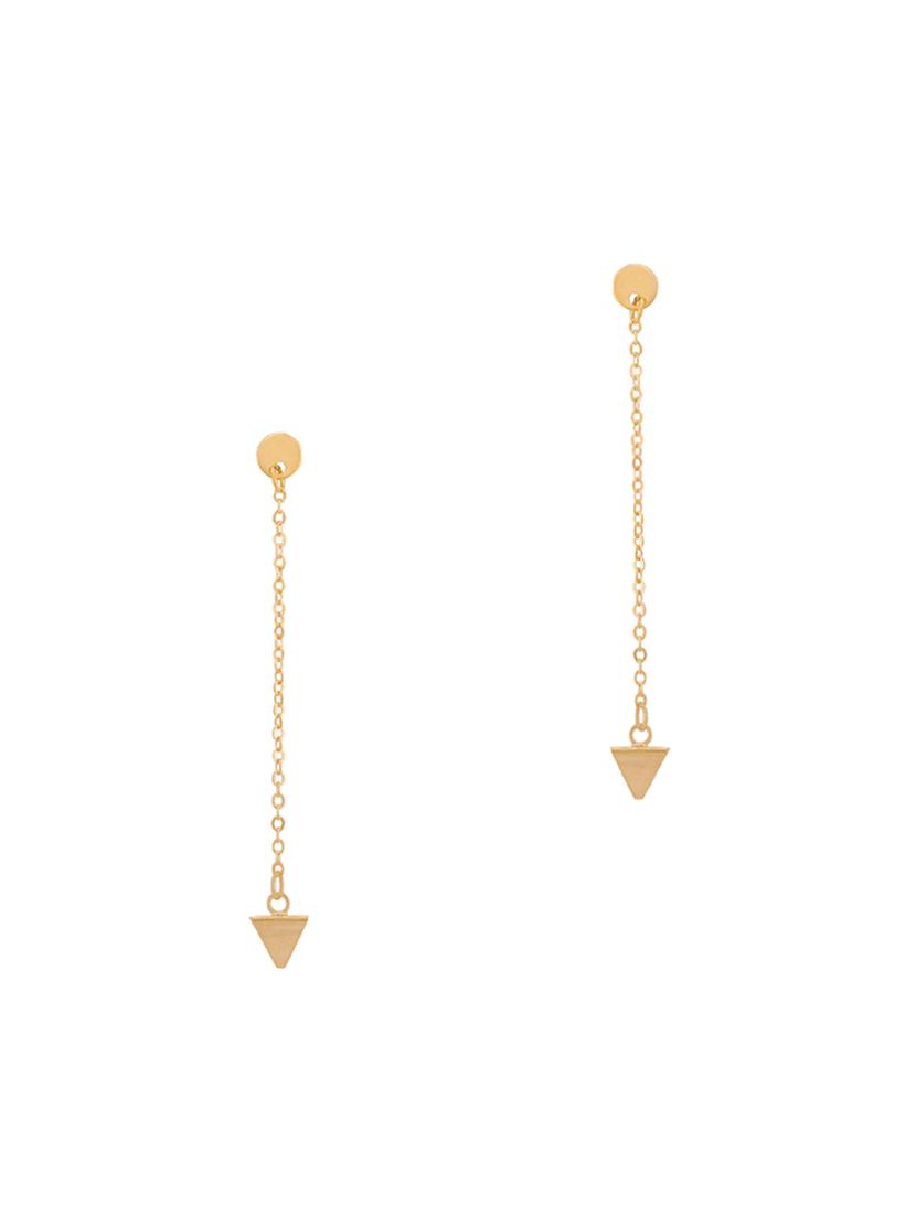 gold metal drop earring - 16848048 - Zoom Image - 1
