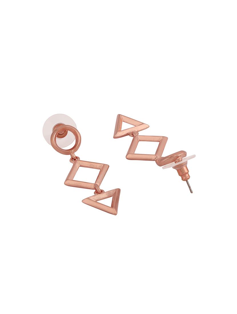 gold metal drop earring - 16848052 - Zoom Image - 2