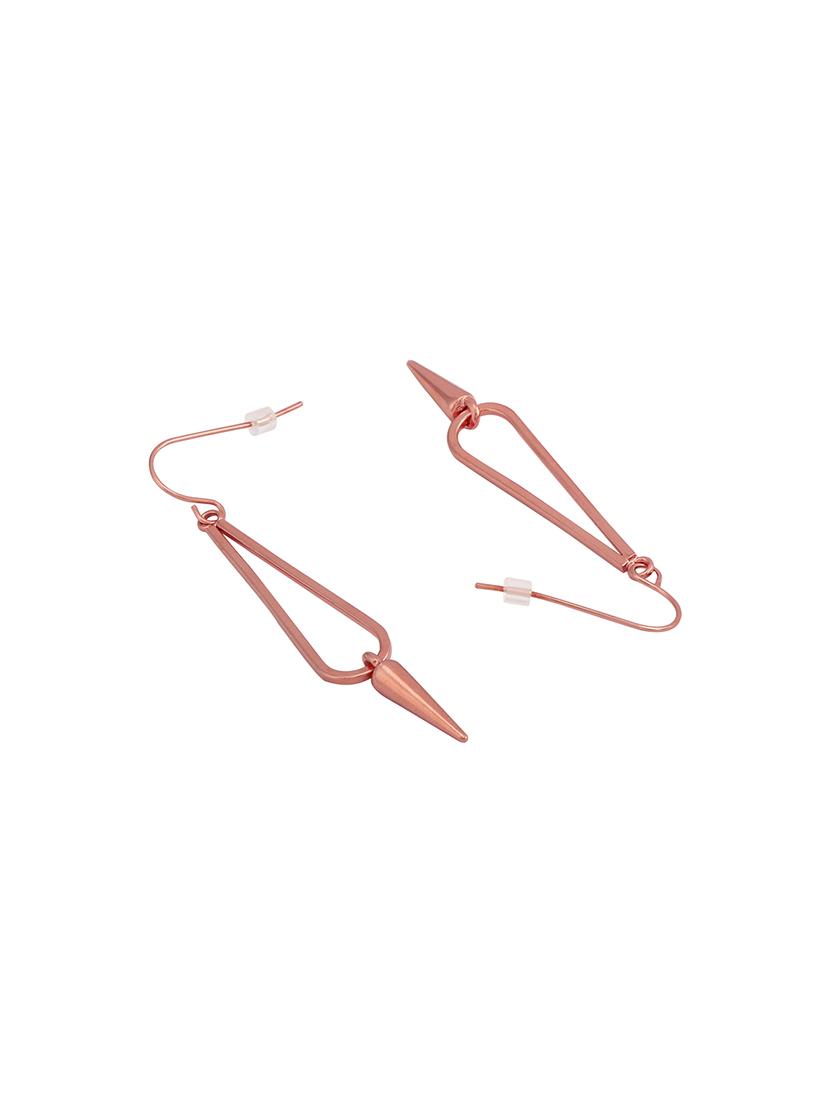gold metal drop earring - 16848062 - Zoom Image - 2
