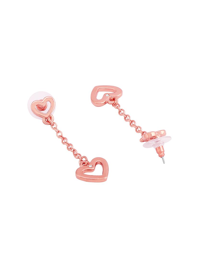 gold metal drop earring - 16848068 - Zoom Image - 2