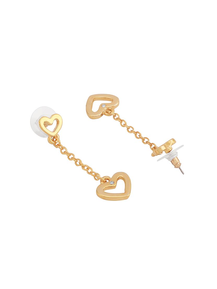 gold metal drop earring - 16848069 - Zoom Image - 2