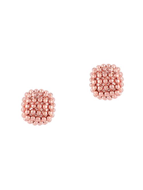 gold metal studs earring - 16848083 - Standard Image - 1