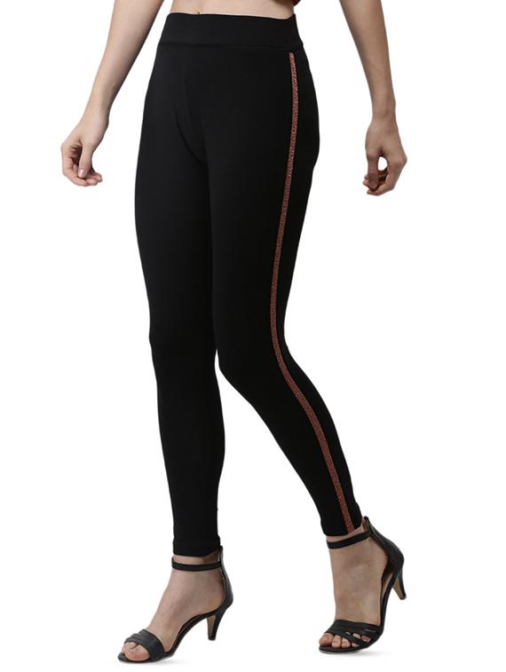 shimmer side tape high rise jegging - 16848350 - Zoom Image - 2