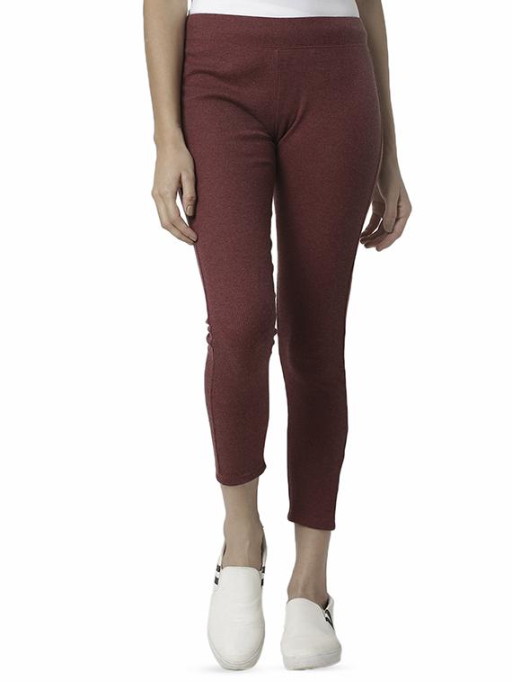 shimmer side tape high rise jeggings - 16848353 - Zoom Image - 1