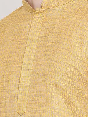 yellow embroidered kurta pyjama set - 16848378 - Standard Image - 4
