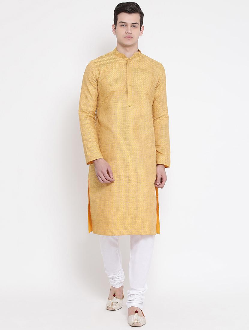 yellow embroidered kurta pyjama set - 16848378 - Zoom Image - 1
