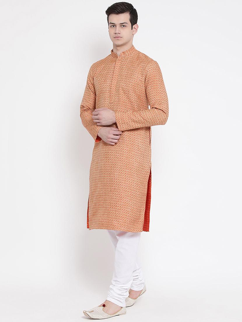 orange embroidered kurta pyjama set - 16848379 - Zoom Image - 2