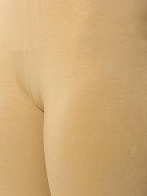 beige solid churidar - 16848561 - Standard Image - 5
