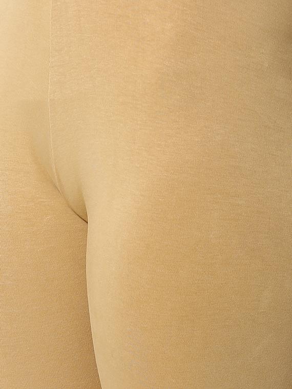 beige solid churidar - 16848561 - Zoom Image - 5