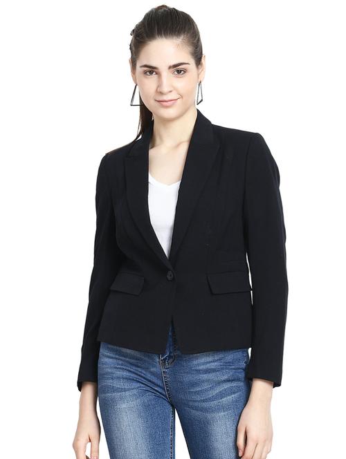 single button lapel neck blazer - 16848634 - Standard Image - 1