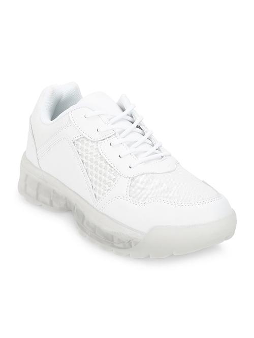 white lace-up sports shoes - 16848708 - Standard Image - 1