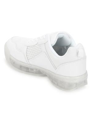 white lace-up sports shoes - 16848708 - Standard Image - 3