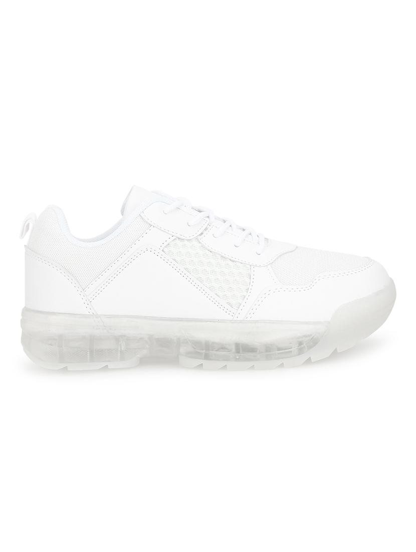 white lace-up sports shoes - 16848708 - Zoom Image - 2