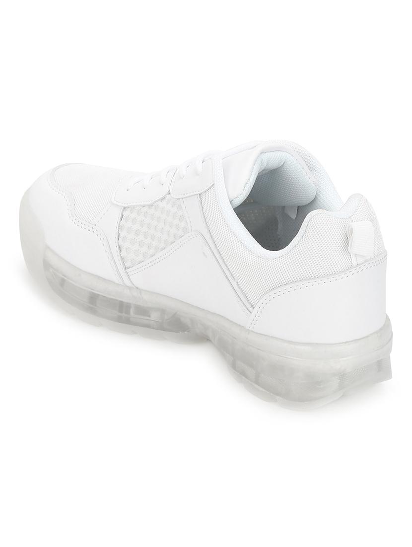 white lace-up sports shoes - 16848708 - Zoom Image - 3
