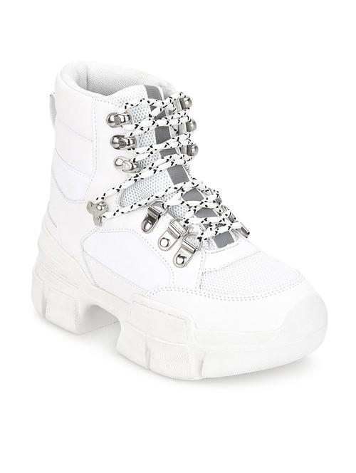 white lace-up boots - 16848717 - Standard Image - 1