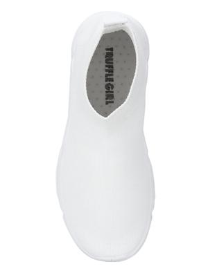 white slip on sports shoes - 16848726 - Standard Image - 4