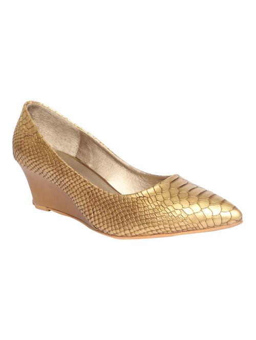 gold slip on wedges - 16848935 - Standard Image - 1