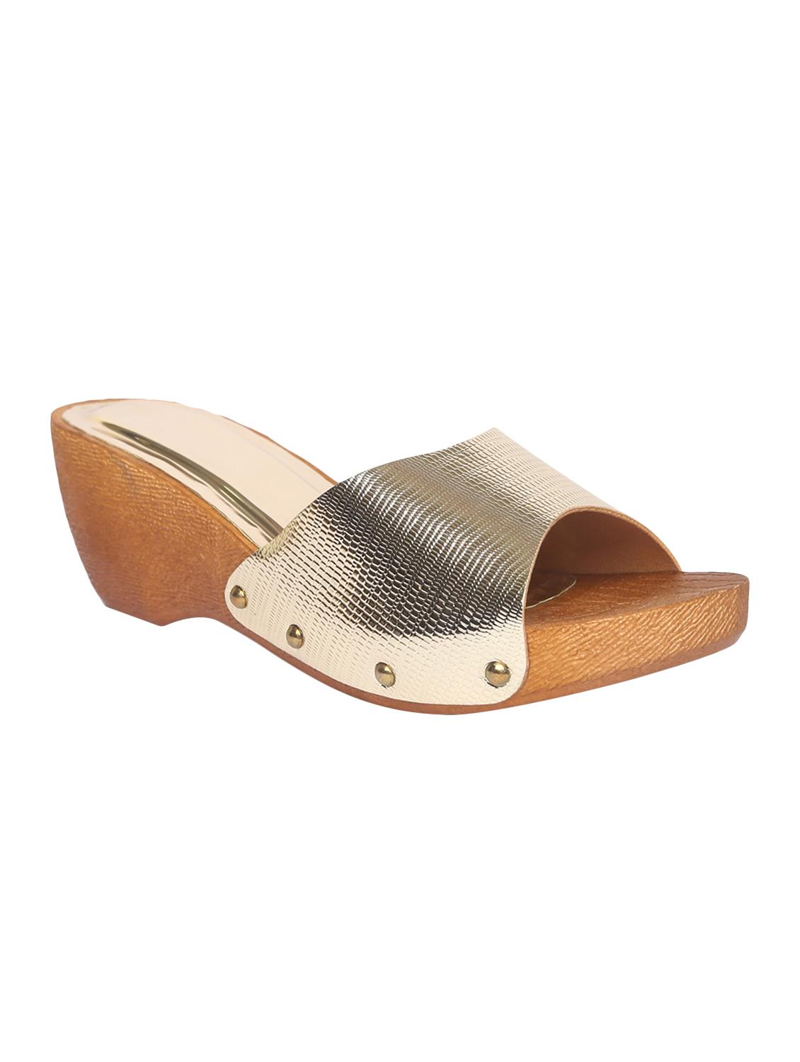gold slip on wedges - 16849012 - Zoom Image - 1