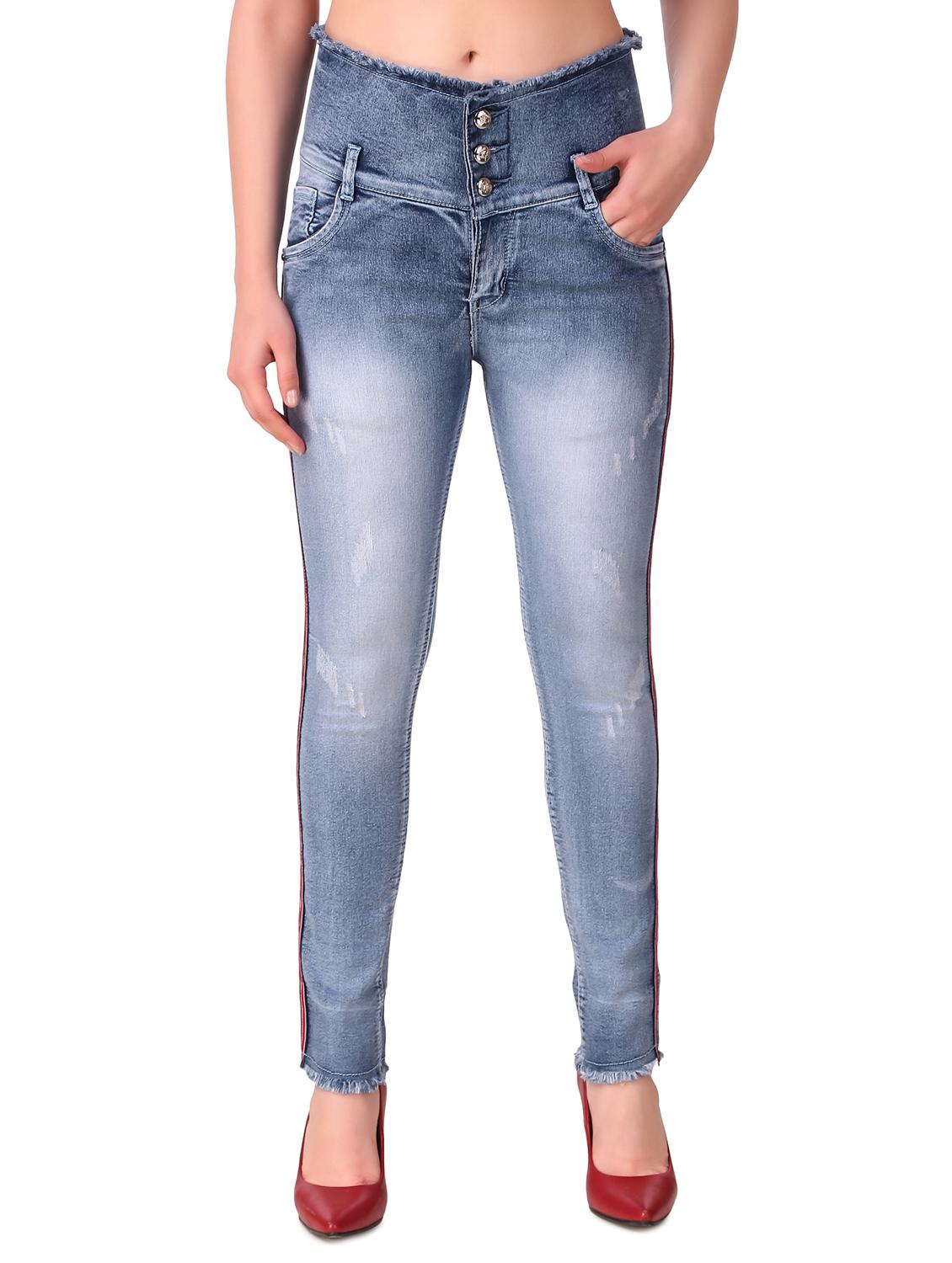 high rise stone washed jeans - 16849070 - Zoom Image - 1