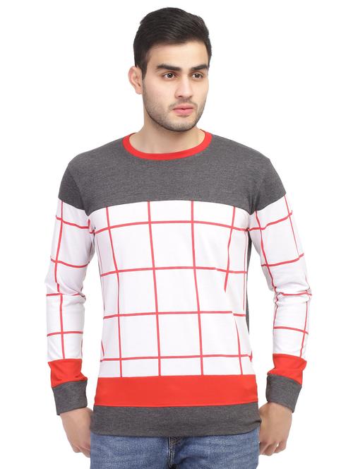 grey checkered t-shirt - 16849186 - Standard Image - 1