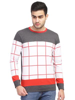 grey checkered t-shirt - 16849186 - Standard Image - 2