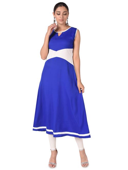 solid a-line kurta - 16849214 - Standard Image - 1
