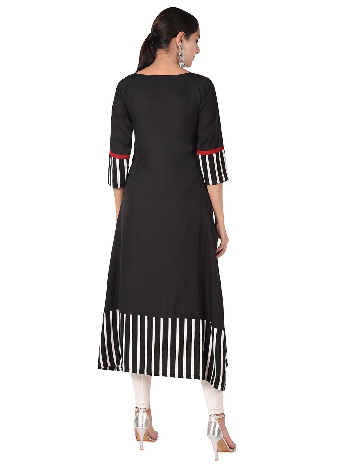 striped asymmetric kurta - 16849215 - Zoom Image - 3