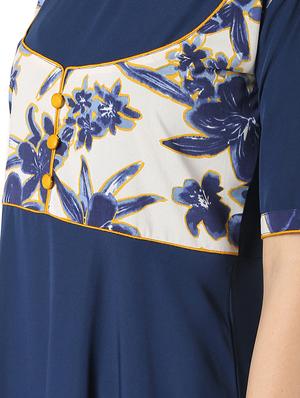 printed yoke a-line kurta - 16849216 - Standard Image - 4