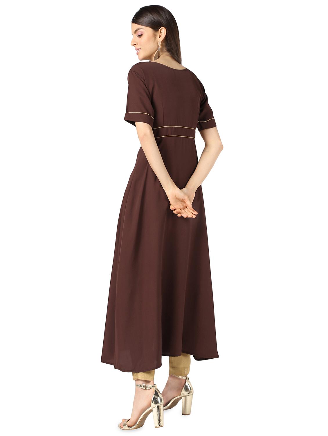 solid a-line kurta - 16849233 - Zoom Image - 3