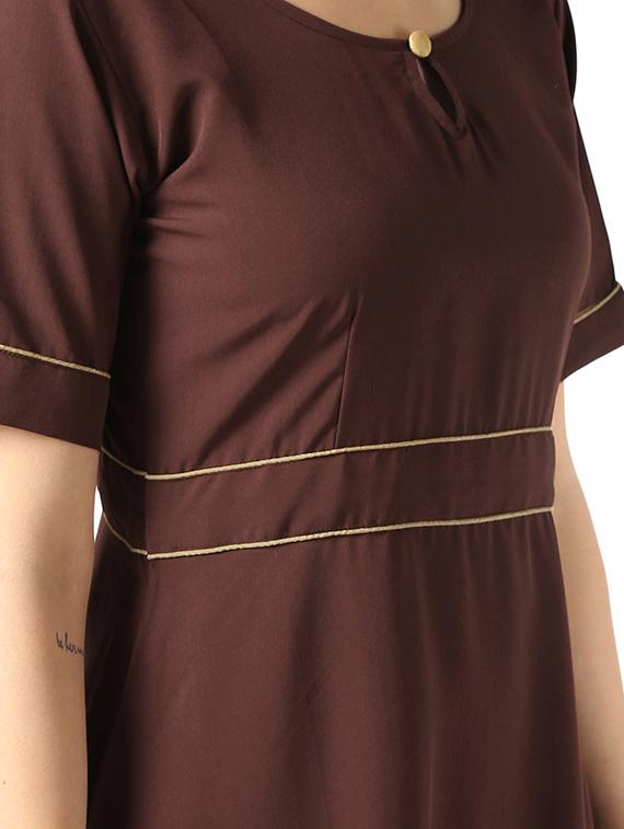 solid a-line kurta - 16849233 - Zoom Image - 4