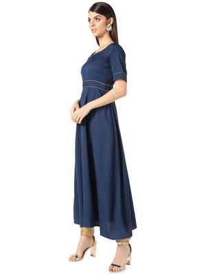 solid a-line kurta - 16849234 - Standard Image - 2
