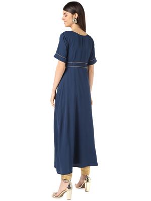 solid a-line kurta - 16849234 - Standard Image - 3