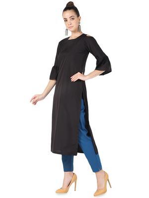 straight cold shoulder kurta - 16849238 - Standard Image - 2