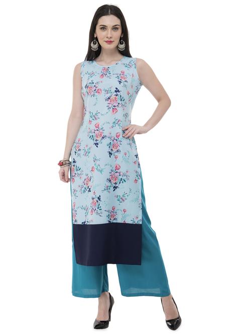 floral straight kurta - 16849240 - Standard Image - 1