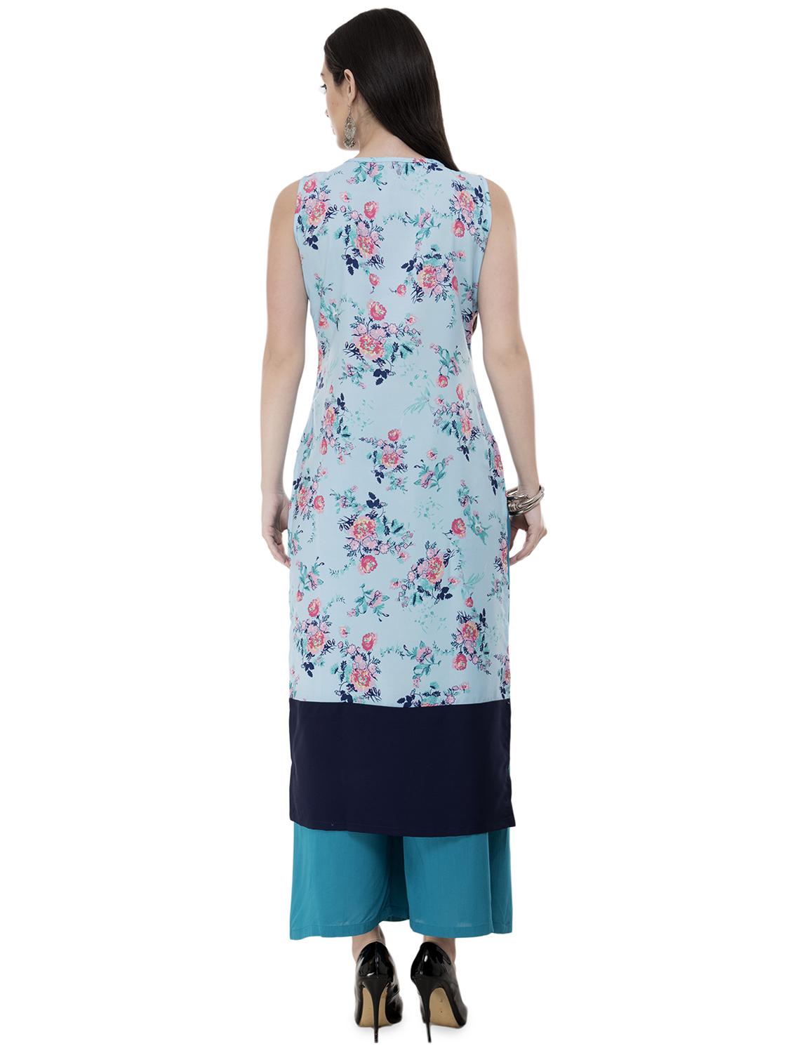 floral straight kurta - 16849240 - Zoom Image - 3
