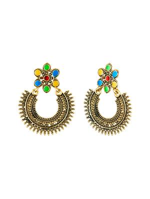 multi colored metal chandellier earring - 16849647 - Standard Image - 2