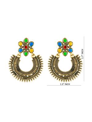 multi colored metal chandellier earring - 16849647 - Standard Image - 3