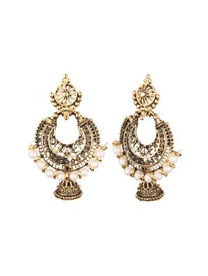gold metal chandellier earring - 16849650 - Standard Image - 2