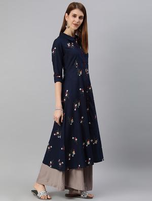 floral a-line kurta - 16850101 - Standard Image - 2