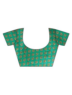 check printed saree with blouse - 16850297 - Standard Image - 4