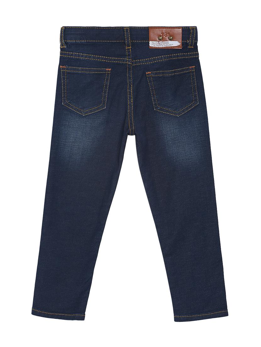blue cotton plain jean - 16850625 - Zoom Image - 2