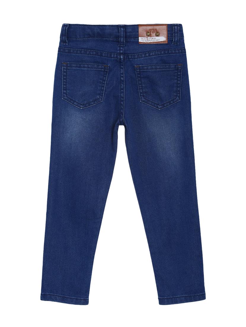 blue cotton plain jean - 16850626 - Zoom Image - 2
