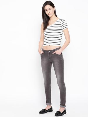 high rise stone washed jeans - 16850972 - Standard Image - 4