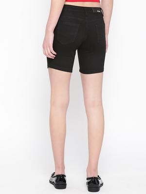 high rise denim shorts - 16850989 - Standard Image - 3