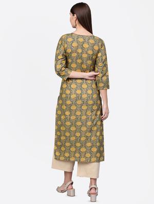 floral straight kurta - 16851754 - Standard Image - 3