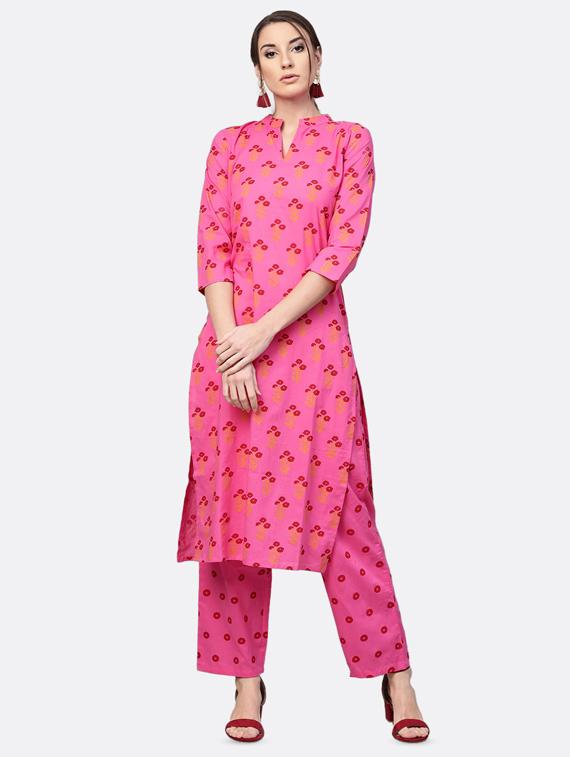 floral kurta palazzo set - 16851759 - Zoom Image - 1