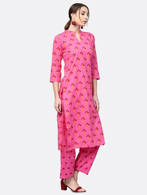 floral kurta palazzo set - 16851759 - Zoom Image - 2