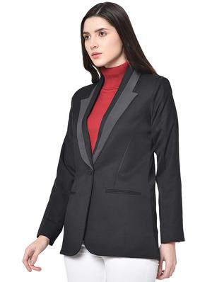 single button lapel neck blazer - 16852508 - Standard Image - 2