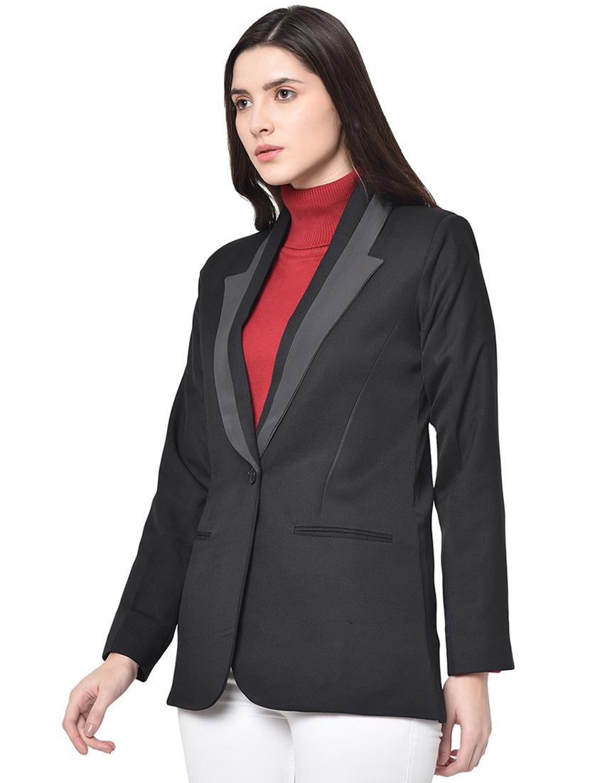 single button lapel neck blazer - 16852508 - Zoom Image - 2