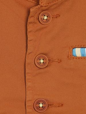 brown cotton waistcoats jackets - 16852642 - Standard Image - 3